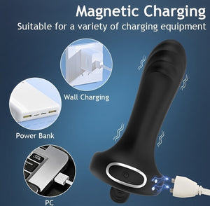 Anel Peniano Vibratório com Controle via App – 10 Modos de Vibração, Silicone Premium e Carregamento Magnético