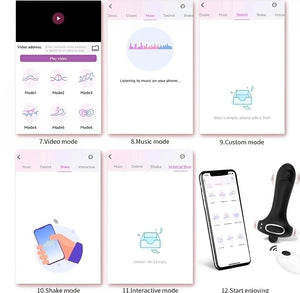 Anel Peniano Vibratório com Controle via App – 10 Modos de Vibração, Silicone Premium e Carregamento Magnético