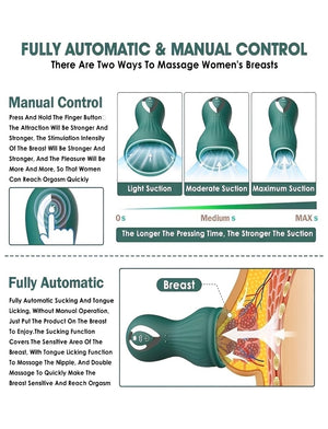 Vibrador de Sucção com 7 Modos de Vibração e Estímulo de Língua – Prazer Total no Toque