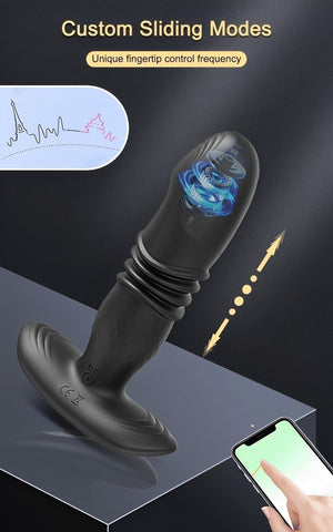 Vibrador com 10 modos de vibração (com controle remoto e pelo celular por aplicativo)