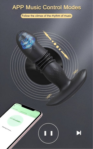Vibrador com 10 modos de vibração (com controle remoto e pelo celular por aplicativo)