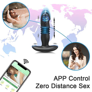 Vibrador com 10 modos de vibração (com controle remoto e pelo celular por aplicativo)