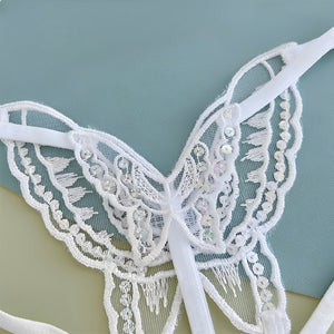 Calcinha Borboleta – Com Strass e Abertura Inferior