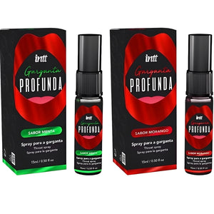Spray Garganta Profunda INTT Sabor Morango, Menta ou Canela – Gel Oral para Sexo Oral Mais Profundo