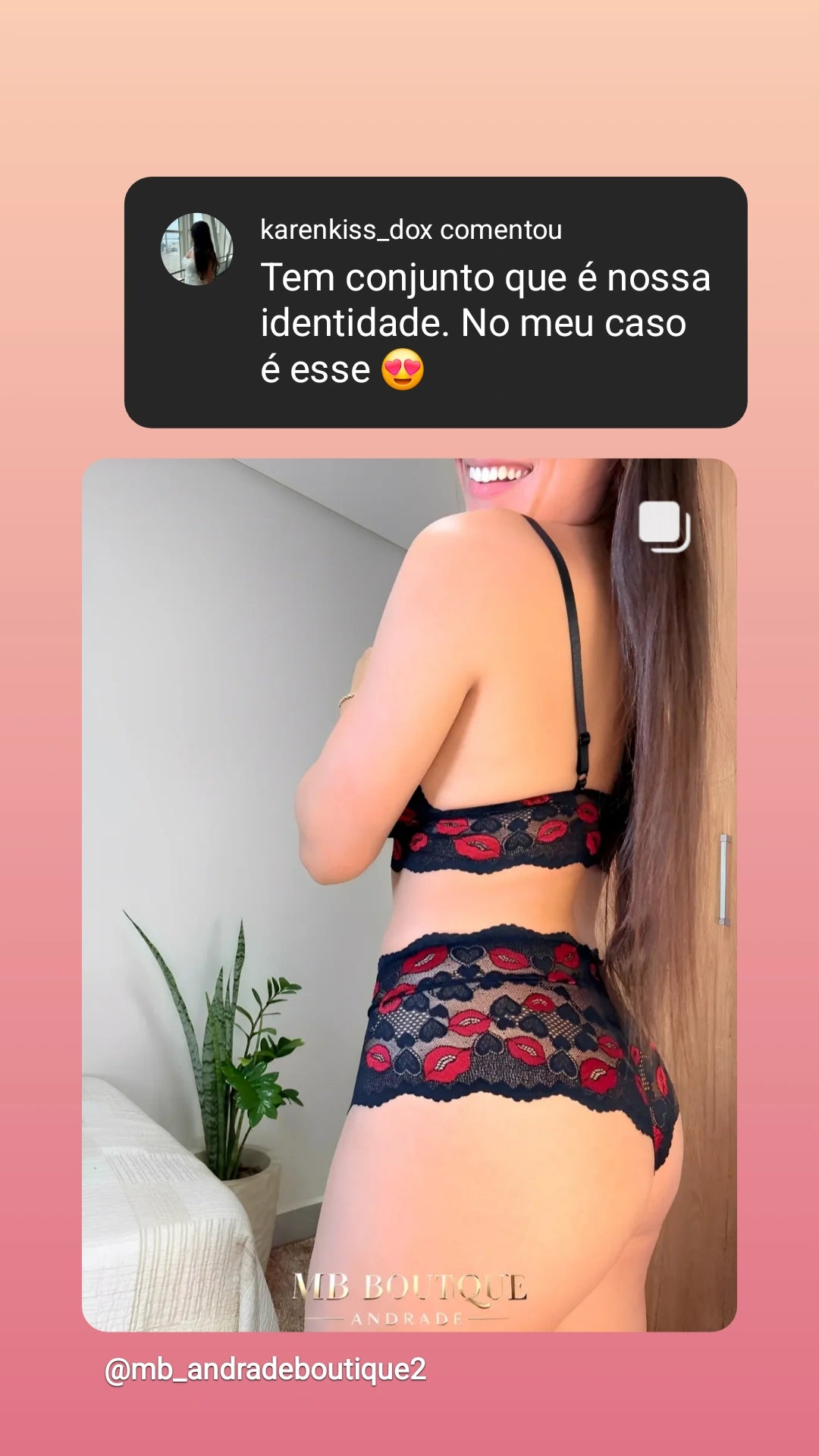 Baby Doll de Renda Preta com Bordado de Boquinhas Vermelhas – Lingerie Sensual Feminina Sem Bojo P ao G2