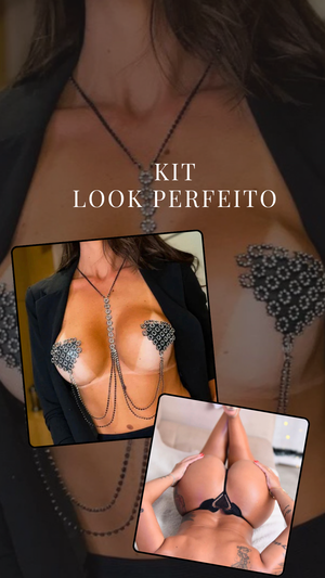 Conjunto Impacto em Renda e Tiras – Top + Calcinha Exclusiva P ao GG