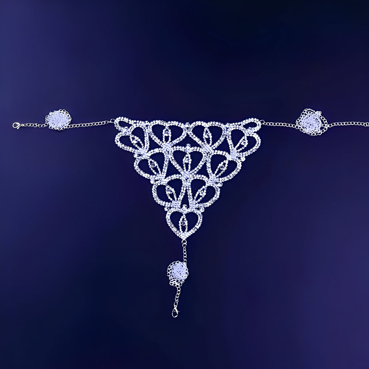 Conjunto Luxo com Strass – Sutiã e Calcinha Sensual (Prata ou Dourado) – Coleção Gold