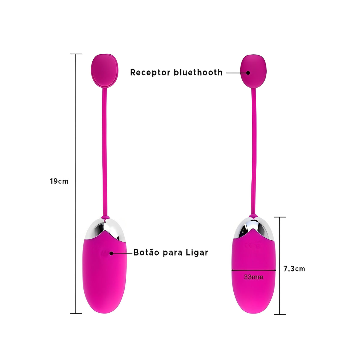 Kit Noite Selvagem na Varanda – Conjunto Transparente + Vibrador Bluetooth com Controle Remoto