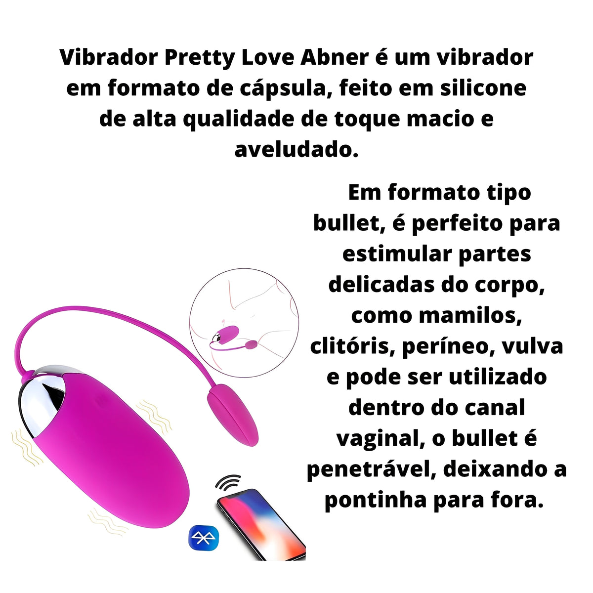 Kit Noite Selvagem na Varanda – Conjunto Transparente + Vibrador Bluetooth com Controle Remoto