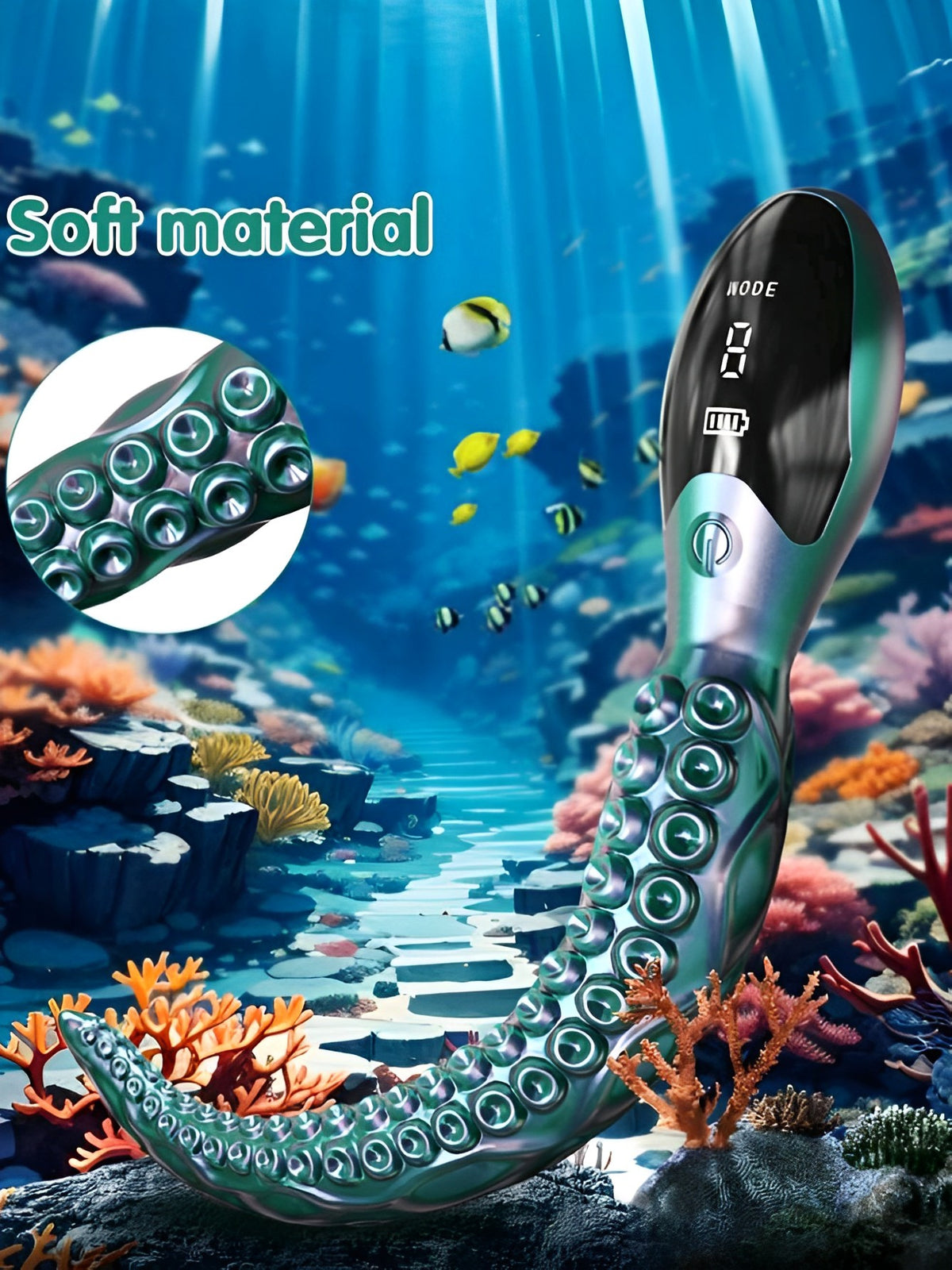 Vibrador Tentáculo com 9 Modos de Vibração - Silicone Premium, Recarga USB e Design Realista