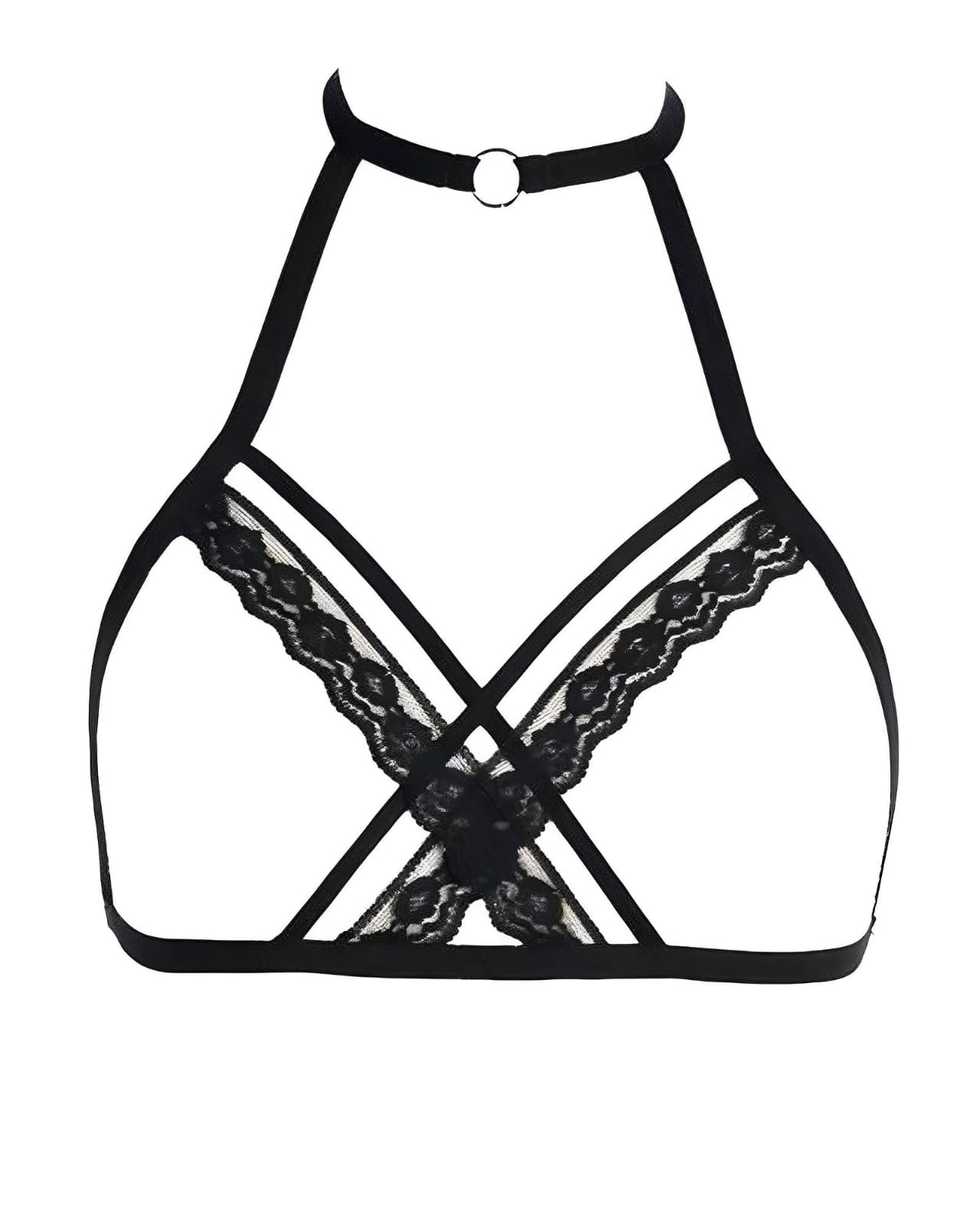 Conjunto Impacto em Renda e Tiras – Top + Calcinha Exclusiva P ao GG