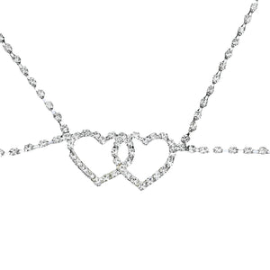 Body Chain Corações Duplos – Coleção Gold