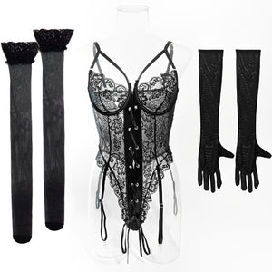 Compre 1 leve 2 - Body com luvas e meias + calcinha