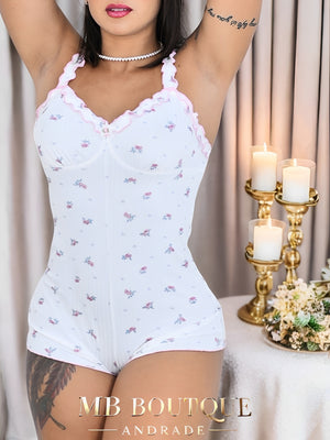 Macaquinho Floral Encanto — Conforto, Doçura e Sensualidade em Uma Só Peça!