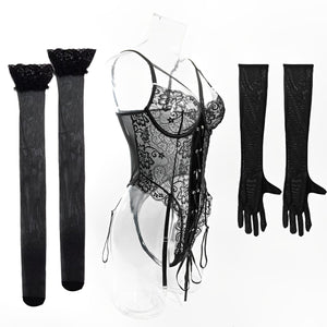 Compre 1 leve 2 - Body com luvas e meias + calcinha