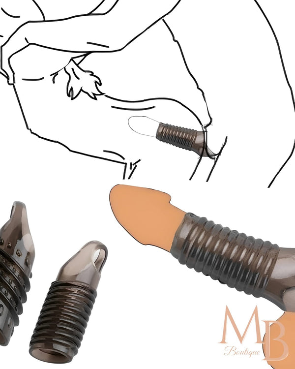 Kit com 2 Capas Penianas Texturizadas – Prolongue o Prazer e Retarde a Ejaculação