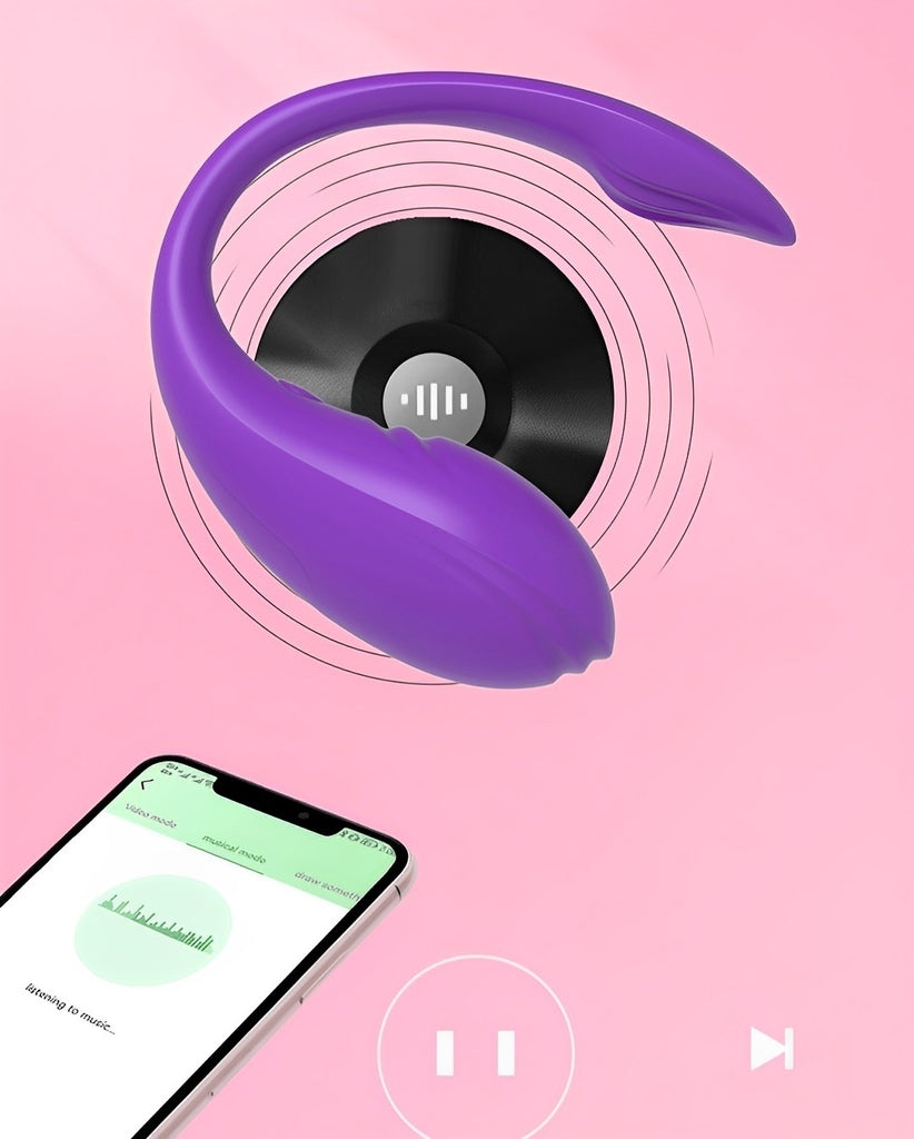 Vibrador com controle por APP (celular) com 9 níveis de vibração