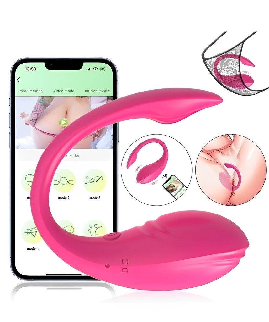 Vibrador com controle por APP (celular) com 9 níveis de vibração