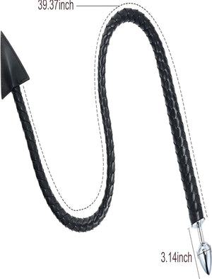Chicote Erótico Preto com Plug Anal – Fetiche e BDSM para Casais