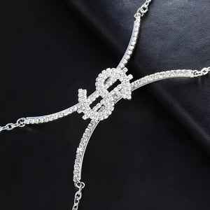Corrente de strass para o peito